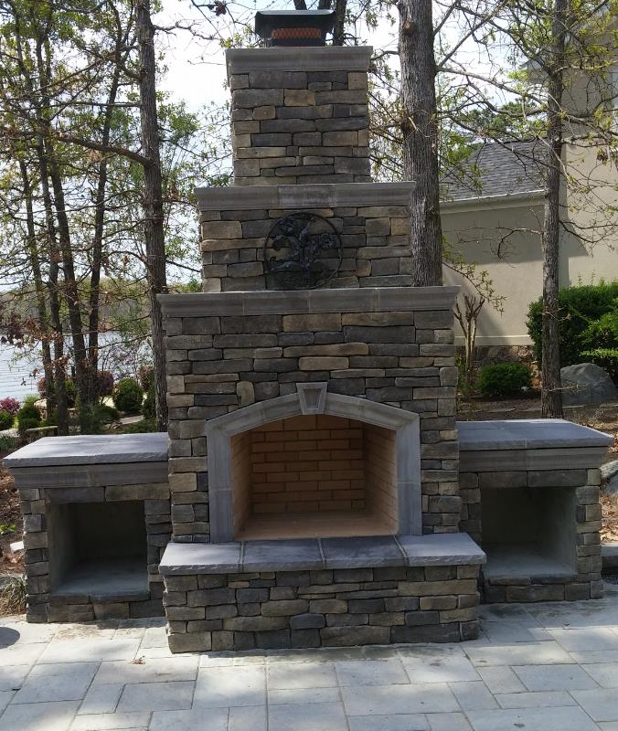Brick and Stone Fireplaces