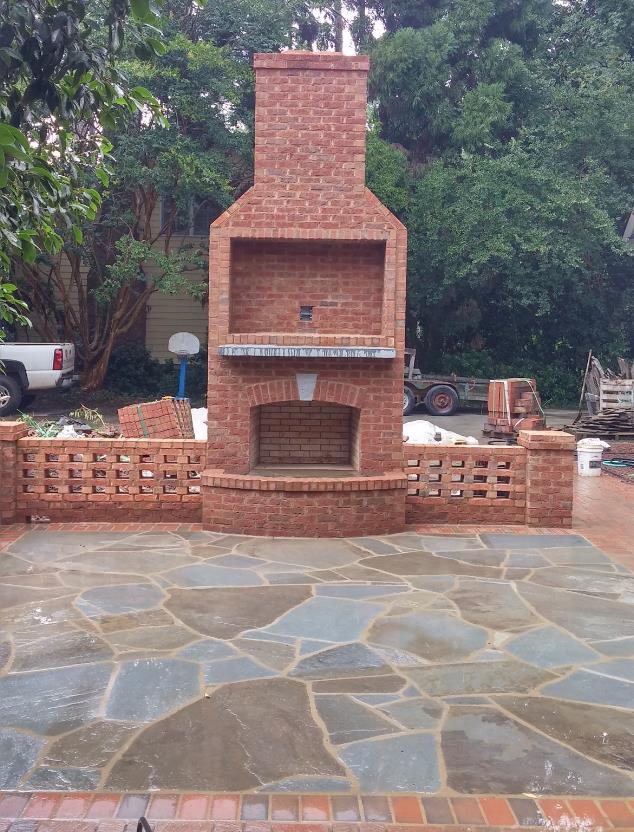 Brick and Stone Fireplaces