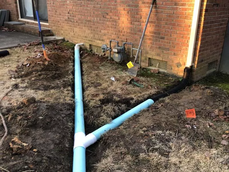 Full Drainage System Lexington SC- Before