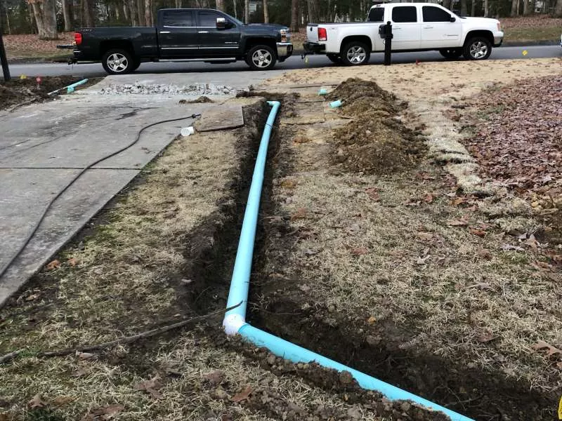 Full Drainage System Lexington SC- Before